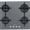 Smeg PV164S2 - Placa De Gas Natural 60 Cm 4 Fuegos Cristal Gris