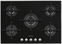Smeg PV175N2 - Placa Gas Natural 72cm Biselado Cristal Negro