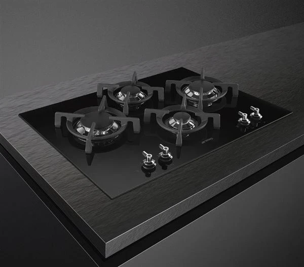 Smeg PV364LCN - Placa De Gas Natural 65 Cm 4 Fuegos Cristal Negro 3 Smeg PV364LCN - Placa De Gas Natural 65 Cm 4 Fuegos Cristal Negro - Imagen 3