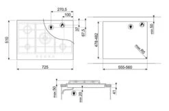 Smeg PX175 - Placa De Gas Natural 72.5 Cm 5 Fuegos Inoxidable -Electrodomésticos Outlet Tienda smeg px175 placa de gas natural 72 5 cm 5 fuegos inoxidable 0028950 600px