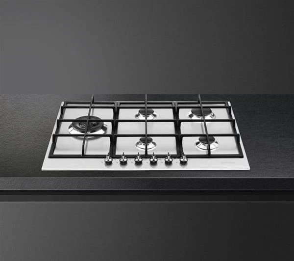 Smeg PX375L - Placa De Gas 72 Cm 5 Fuegos Quemador Ultrarrápido Inox 2 Smeg PX375L - Placa De Gas 72 Cm 5 Fuegos Quemador Ultrarrápido Inox - Imagen 2