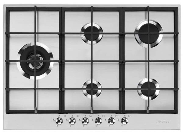 Smeg PX375L - Placa De Gas 72 Cm 5 Fuegos Quemador Ultrarrápido Inox 1 Smeg PX375L - Placa De Gas 72 Cm 5 Fuegos Quemador Ultrarrápido Inox