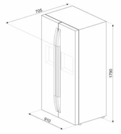 Electrodomésticos Outlet Tienda -Electrodomésticos Outlet Tienda smeg sbs63xdf frigorifico side by side 179x91cm clase f nofrost inox 0047065