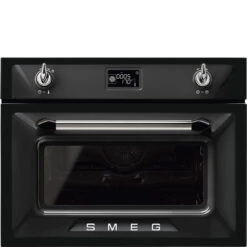 Smeg SF4920MCN1 - Horno Compacto Línea Victoria Color Negro Con Efecto Acero