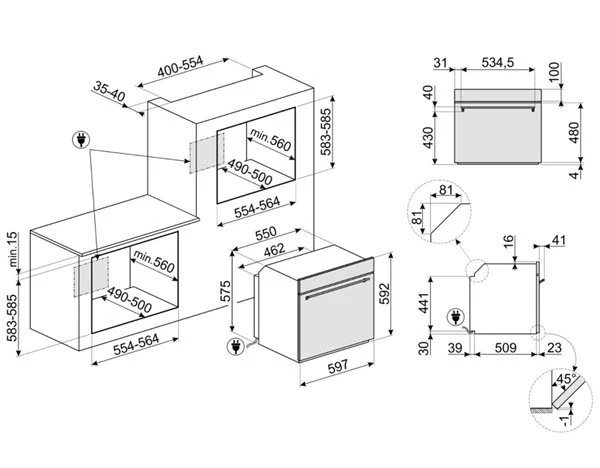 Smeg SF6388XPZ - Horno Multifunción Termoventilado Clase A Inox 2 Smeg SF6388XPZ - Horno Multifunción Termoventilado Clase A Inox - Imagen 2