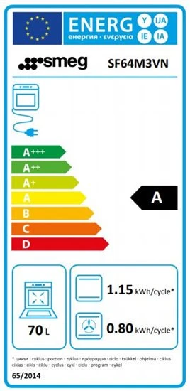 Smeg SF64M3VN - Horno Multifunción 60 Cm Clase A Ever Clean Negro 4 Smeg SF64M3VN - Horno Multifunción 60 Cm Clase A Ever Clean Negro - Imagen 4
