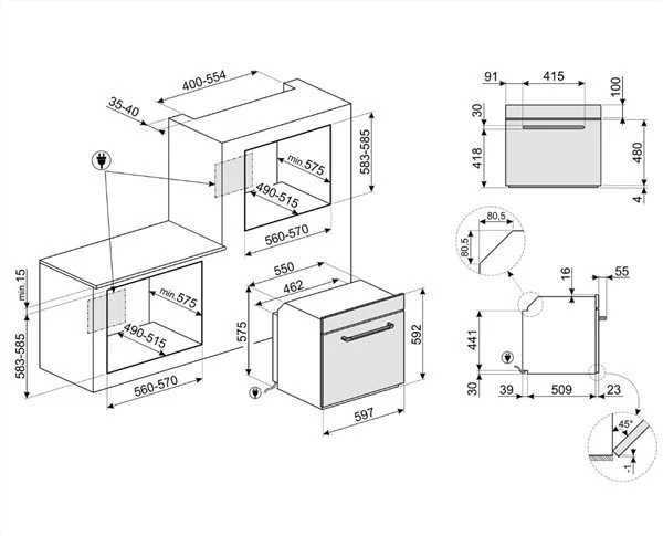 Smeg SF6905X1 - Horno Multifunción 60 Cm Clase A Fresh Touch Inoxidable 3 Smeg SF6905X1 - Horno Multifunción 60 Cm Clase A Fresh Touch Inoxidable - Imagen 3