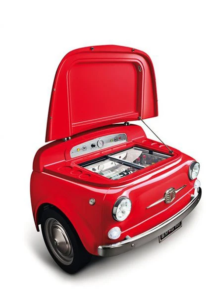Smeg SMEG500R - Frigorífico 50 Style Rojo Fiat 500 Forma Coche 2 Smeg SMEG500R - Frigorífico 50 Style Rojo Fiat 500 Forma Coche - Imagen 2