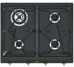 Smeg SRV864AOGH - Placa De Gas Natural 60 Cm 4 Fuegos Color Antracita
