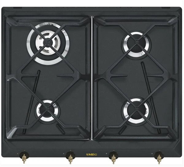 Smeg SRV864AOGH - Placa De Gas Natural 60 Cm 4 Fuegos Color Antracita 1 Smeg SRV864AOGH - Placa De Gas Natural 60 Cm 4 Fuegos Color Antracita
