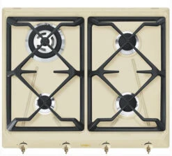 Smeg SRV864POGH - Placa De Gas Natural 60 Cm 4 Fuegos Color Crema