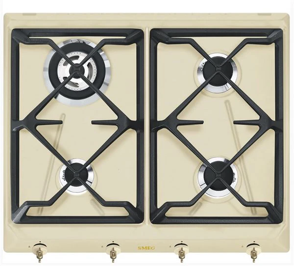 Smeg SRV864POGH - Placa De Gas Natural 60 Cm 4 Fuegos Color Crema 1 Smeg SRV864POGH - Placa De Gas Natural 60 Cm 4 Fuegos Color Crema
