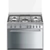 Smeg SX91SV9 - Cocina Placa De Gas Y Horno Eléctrico 5 Fuegos Clase A Inox