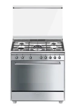 Smeg SX91SV9 - Cocina Placa De Gas Y Horno Eléctrico 5 Fuegos Clase A Inox