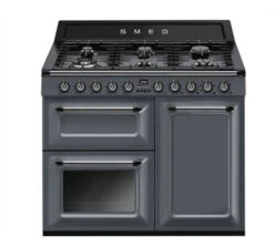 Smeg TR103GR - Cocina Victoria De Gas Y Eléctrica 100x60 Cm Gris Pizarra