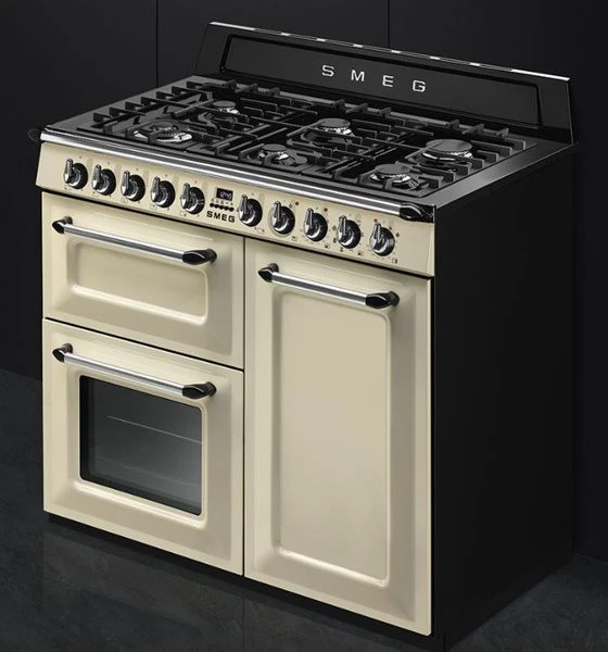 Smeg TR103P - Cocina Con Placa De Gas Y 3 Hornos Eléctricos Clase A Crema 4 Smeg TR103P - Cocina Con Placa De Gas Y 3 Hornos Eléctricos Clase A Crema - Imagen 4