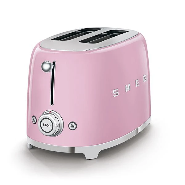 SMEG TSF01PKEU - Tostadora 2 Rebanadas 6 Niveles 2x2 950W Style Rosa 2 SMEG TSF01PKEU - Tostadora 2 Rebanadas 6 Niveles 2x2 950W Style Rosa - Imagen 2