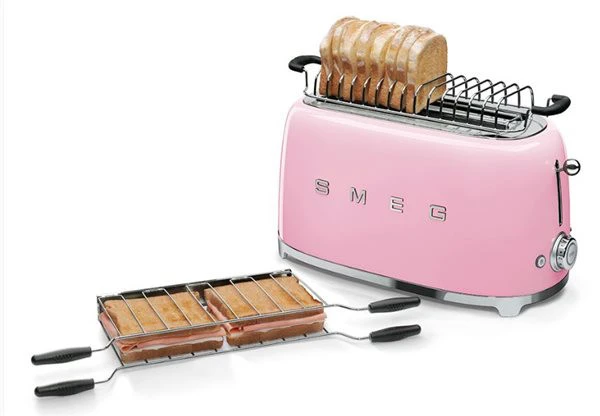 Smeg TSF02PKEU - Tostadora 4 Rebanadas Línea Años 50 1500 W Color Rosa 2 Smeg TSF02PKEU - Tostadora 4 Rebanadas Línea Años 50 1500 W Color Rosa - Imagen 2