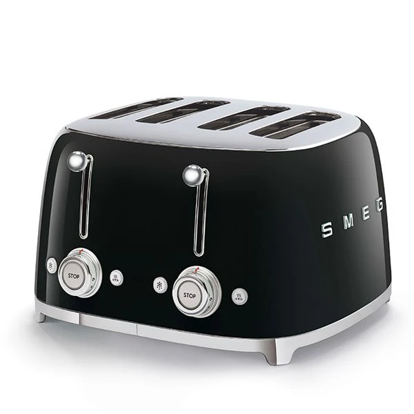 Smeg TSF03BLEU - Tostadora 4 Rebanadas 4x4 Línea Años 50 950W Color Negro 1 Smeg TSF03BLEU - Tostadora 4 Rebanadas 4x4 Línea Años 50 950W Color Negro
