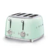 SMEG TSF03PGEU - Tostadora 4 Rebanadas 4x4 Línea Años 50 950W Color Verde Pastel