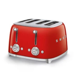 SMEG TSF03RDEU - Tostadora 4 Rebanadas 4x4 Línea Años 50 950W Color Rojo