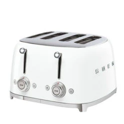 SMEG TSF03WHEU - Tostadora 4 Rebanadas 4x4 Línea Años 50 950W Color Blanco
